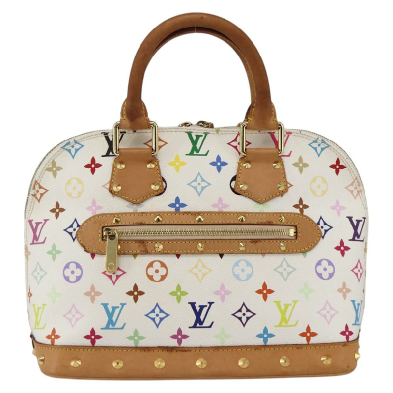 【日本直送】路易威登 Monogram Multicolor Alma 手提包 白色 M92647 LV 正品 BA11955V-12