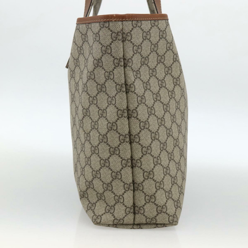 【日本直送】GUCCI GG Supreme Web Sherry Line 手提包 PVC 米色 金色 211134 正品 YKZ918A-2