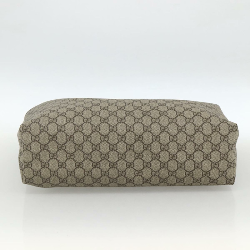 【日本直送】GUCCI GG Supreme Web Sherry Line 手提包 PVC 米色 金色 211134 正品 YKZ918A-4