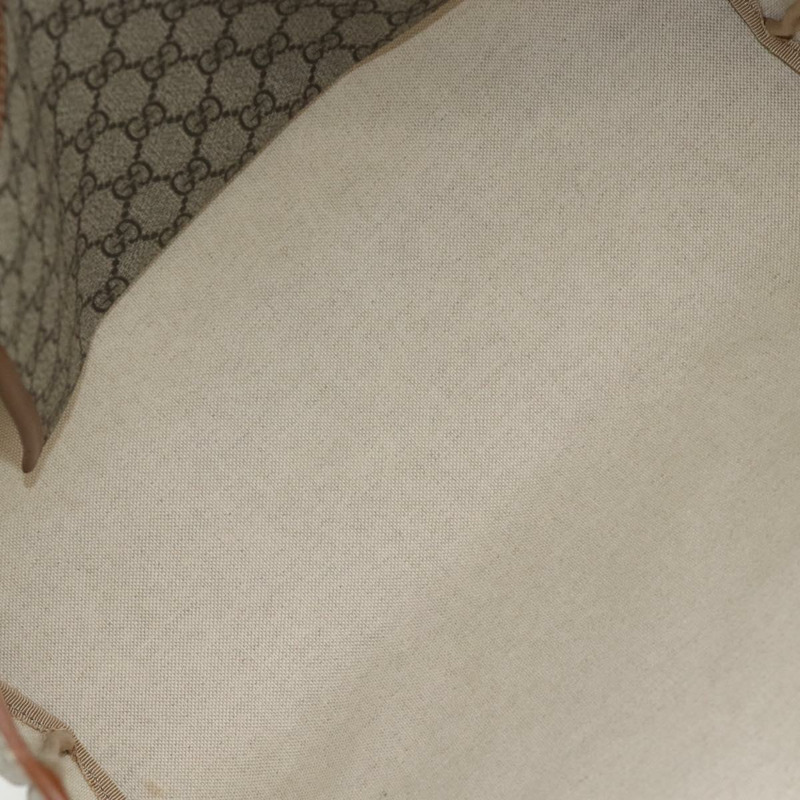 【日本直送】GUCCI GG Supreme Web Sherry Line 手提包 PVC 米色 金色 211134 正品 YKZ918A-9