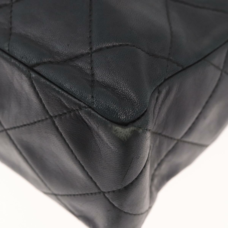 【日本直送】香奈兒羊皮黑色金色雙C標誌單背包 Auth 174360V-15