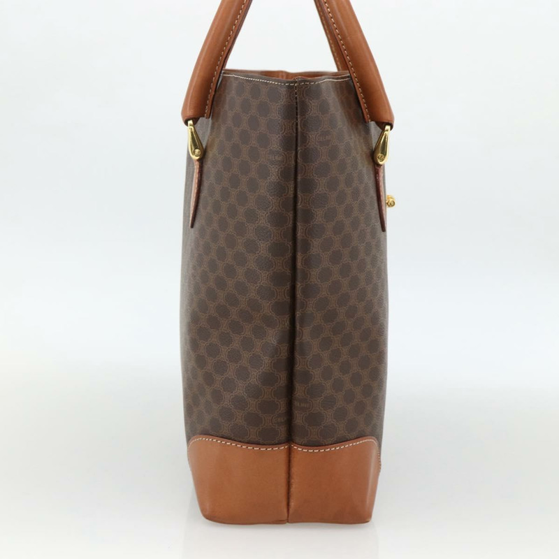 【日本直送】CELINE Macadam帆布圓形手袋 PVC皮革 棕色金色 正品 174350A-2