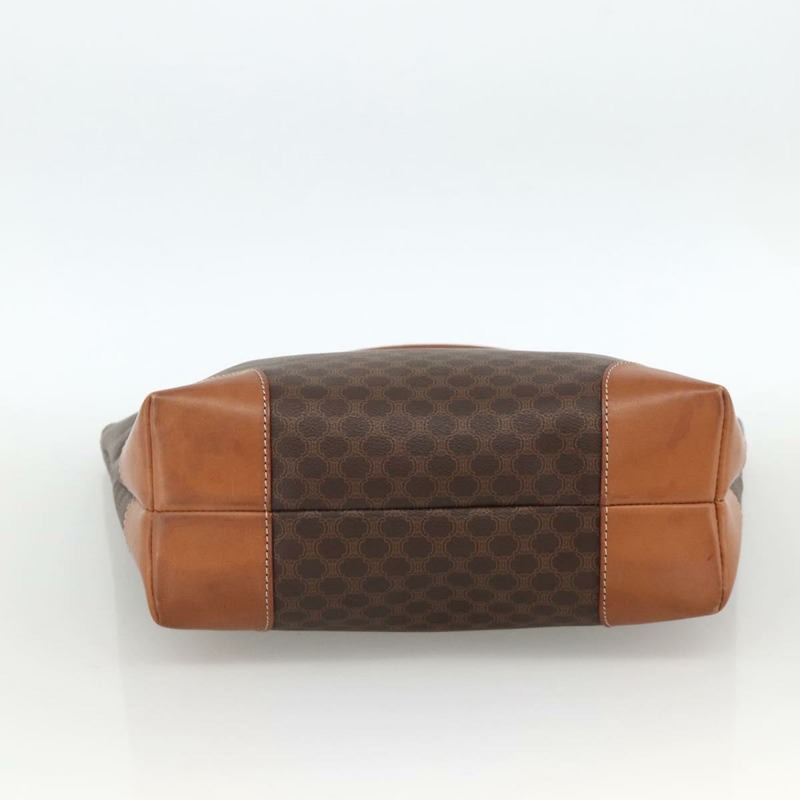 【日本直送】CELINE Macadam帆布圓形手袋 PVC皮革 棕色金色 正品 174350A-4