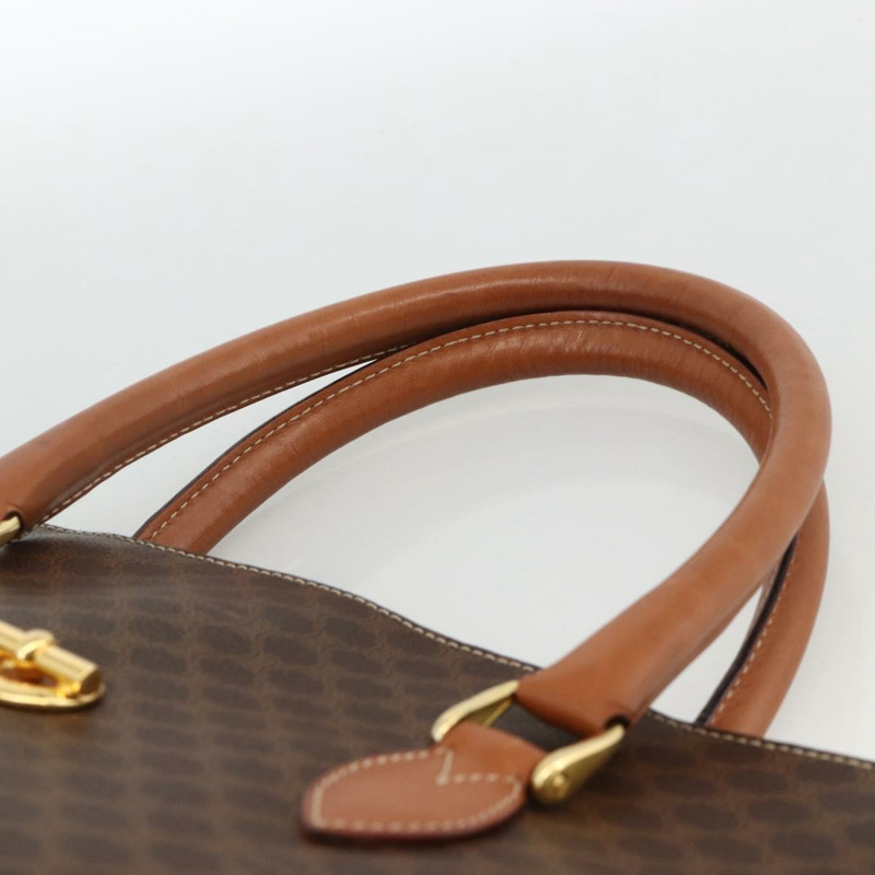 【日本直送】CELINE Macadam帆布圓形手袋 PVC皮革 棕色金色 正品 174350A-7