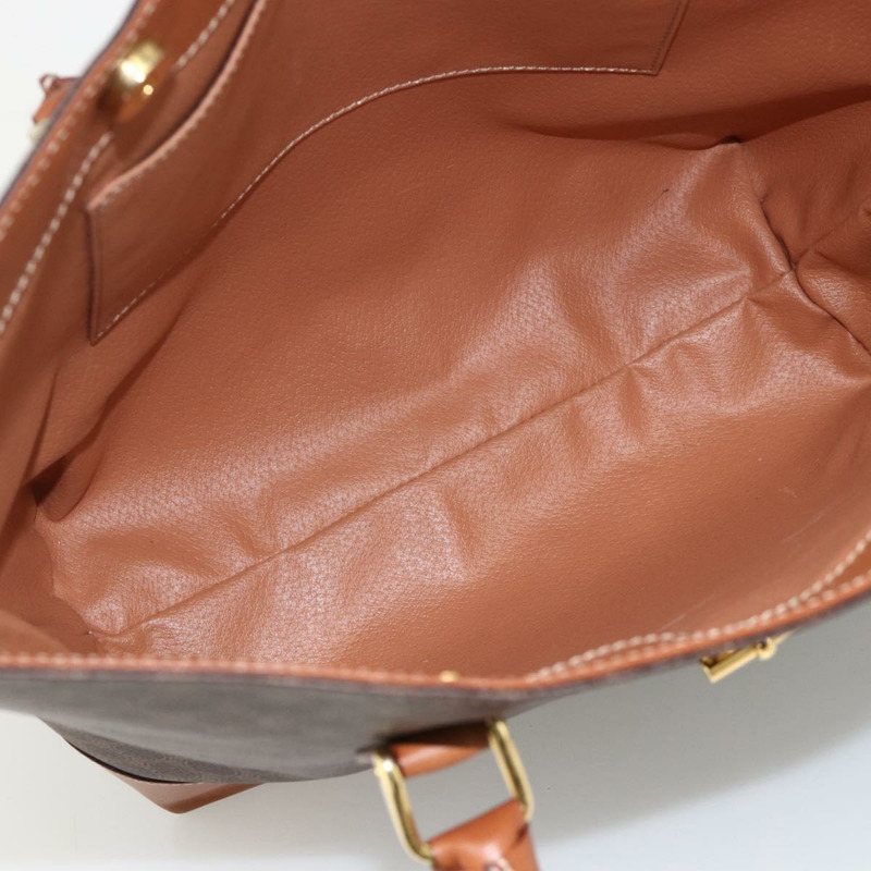 【日本直送】CELINE Macadam帆布圓形手袋 PVC皮革 棕色金色 正品 174350A-10