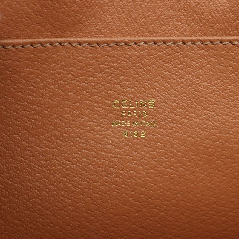 【日本直送】CELINE Macadam帆布圓形手袋 PVC皮革 棕色金色 正品 174350A-11