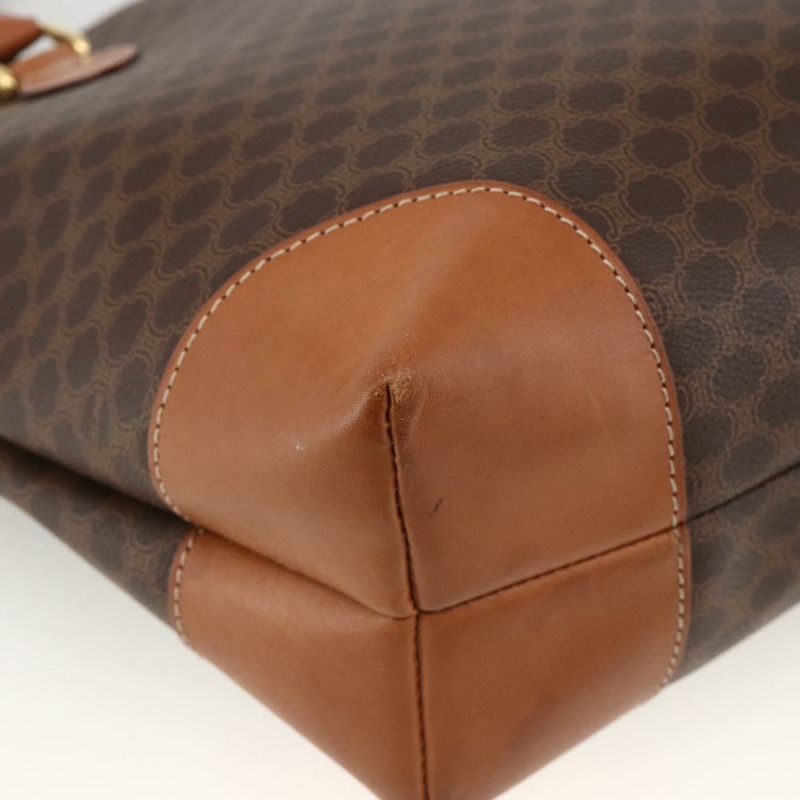 【日本直送】CELINE Macadam帆布圓形手袋 PVC皮革 棕色金色 正品 174350A-15