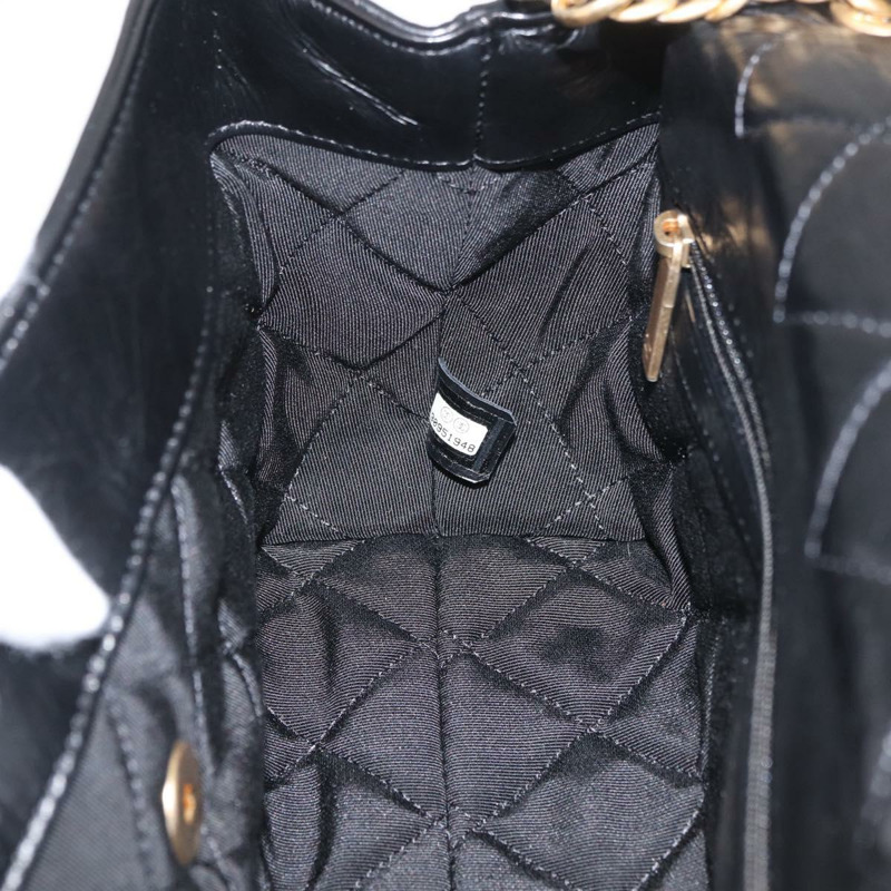 【日本直送】香奈兒山茶花鏈單肩背包，小牛皮材質，黑色，金色雙C標誌，正品編號BA11720SM-24