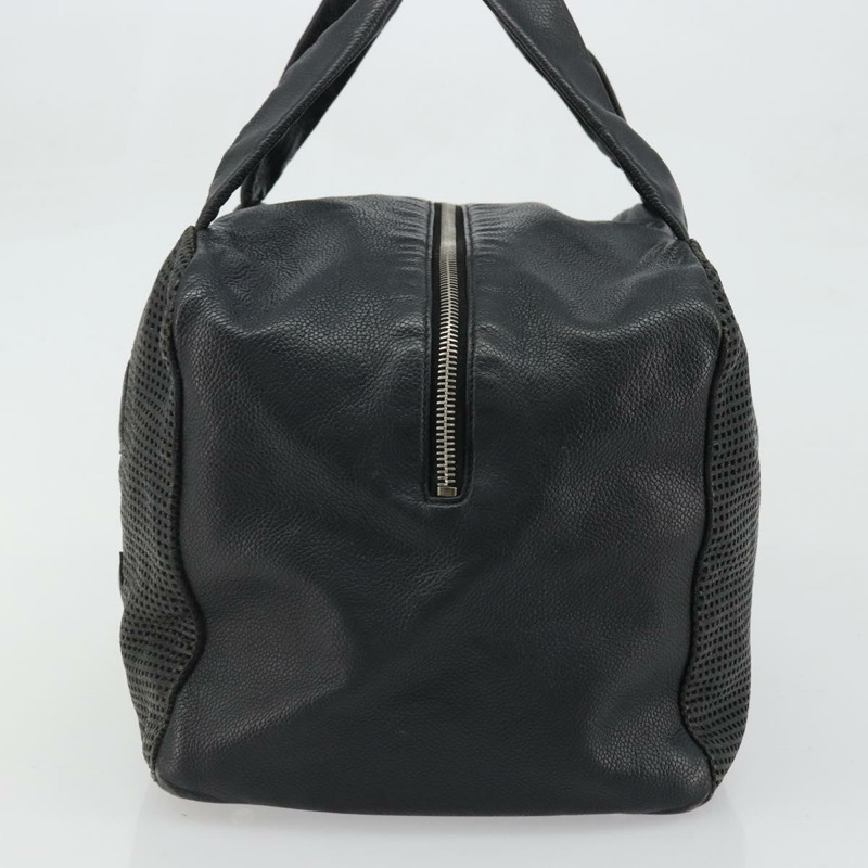 【日本直送】香奈兒 COCO 標誌手提包，黑色皮革，銀色雙C標誌，正品編號 174374A-2