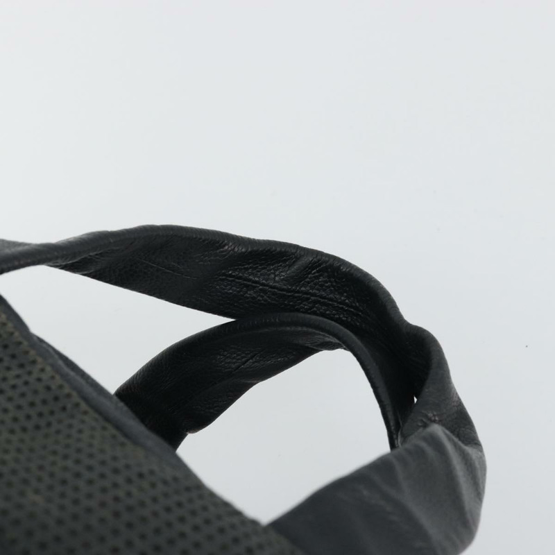 【日本直送】香奈兒 COCO 標誌手提包，黑色皮革，銀色雙C標誌，正品編號 174374A-7