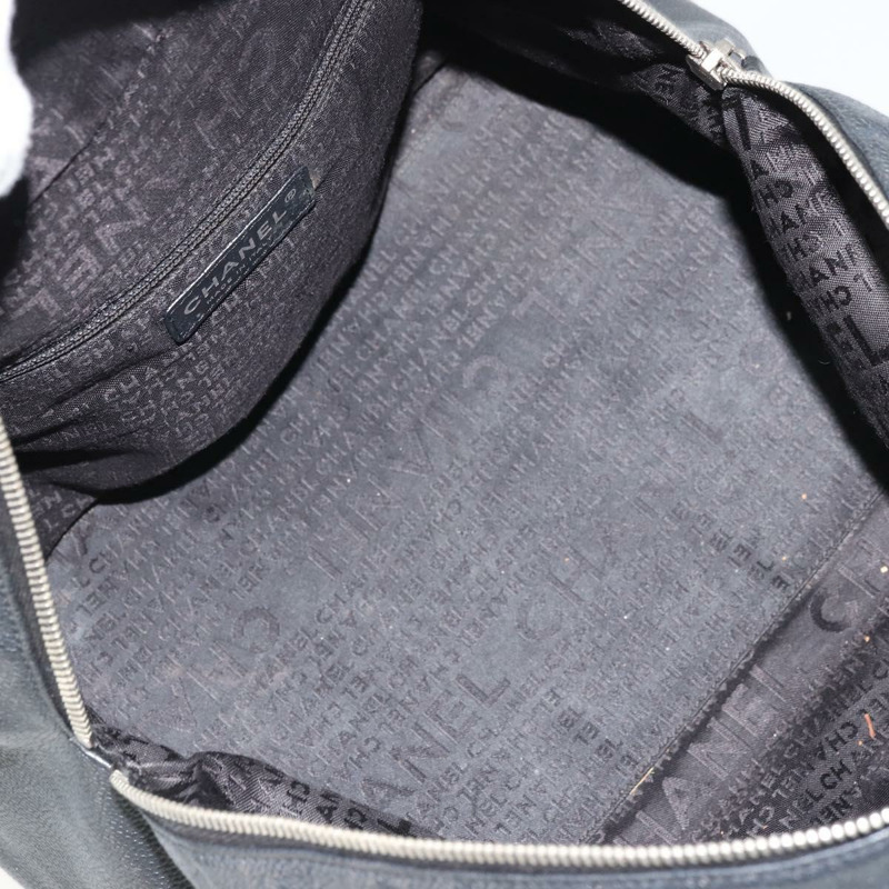 【日本直送】香奈兒 COCO 標誌手提包，黑色皮革，銀色雙C標誌，正品編號 174374A-9