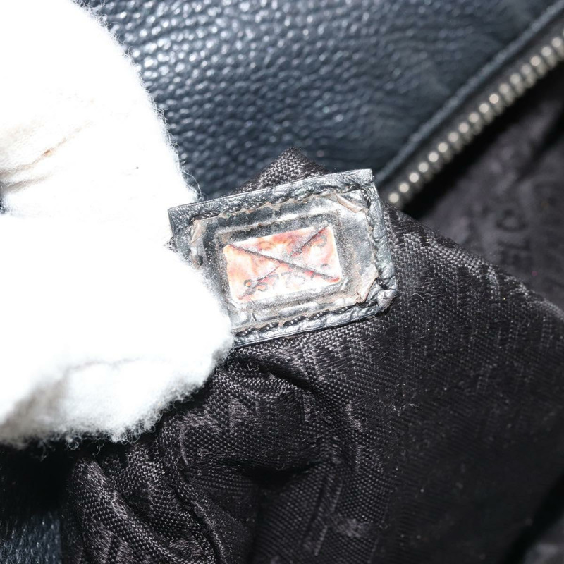 【日本直送】香奈兒 COCO 標誌手提包，黑色皮革，銀色雙C標誌，正品編號 174374A-11