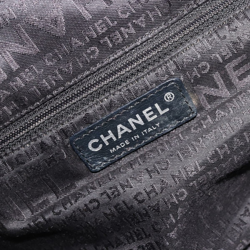 【日本直送】香奈兒 COCO 標誌手提包，黑色皮革，銀色雙C標誌，正品編號 174374A-17