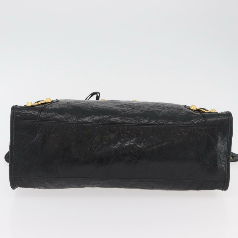 【日本直送】BALENCIAGA Giant City Bag 皮革 2way 金/黑 281770 Auth yk20208SAM-4