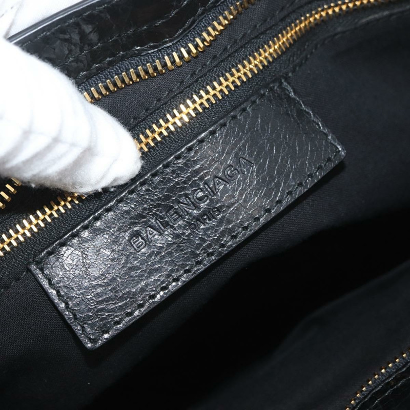 【日本直送】BALENCIAGA Giant City Bag 皮革 2way 金/黑 281770 Auth yk20208SAM-21