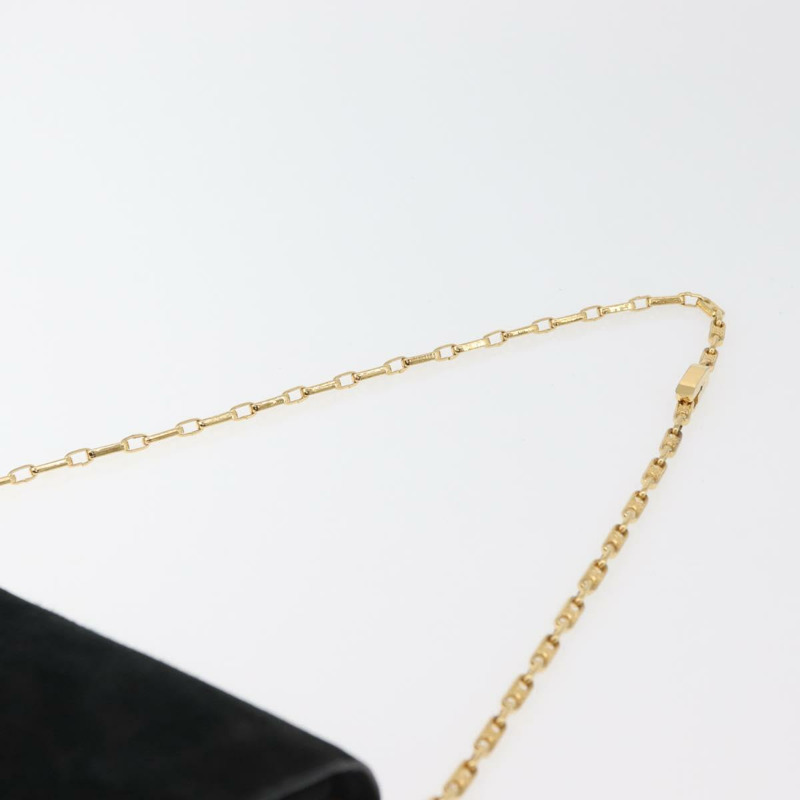 【日本直送】CELINE Macadam 鏈條單肩包 麂皮 黑色 金色 正品 INZ025A-7