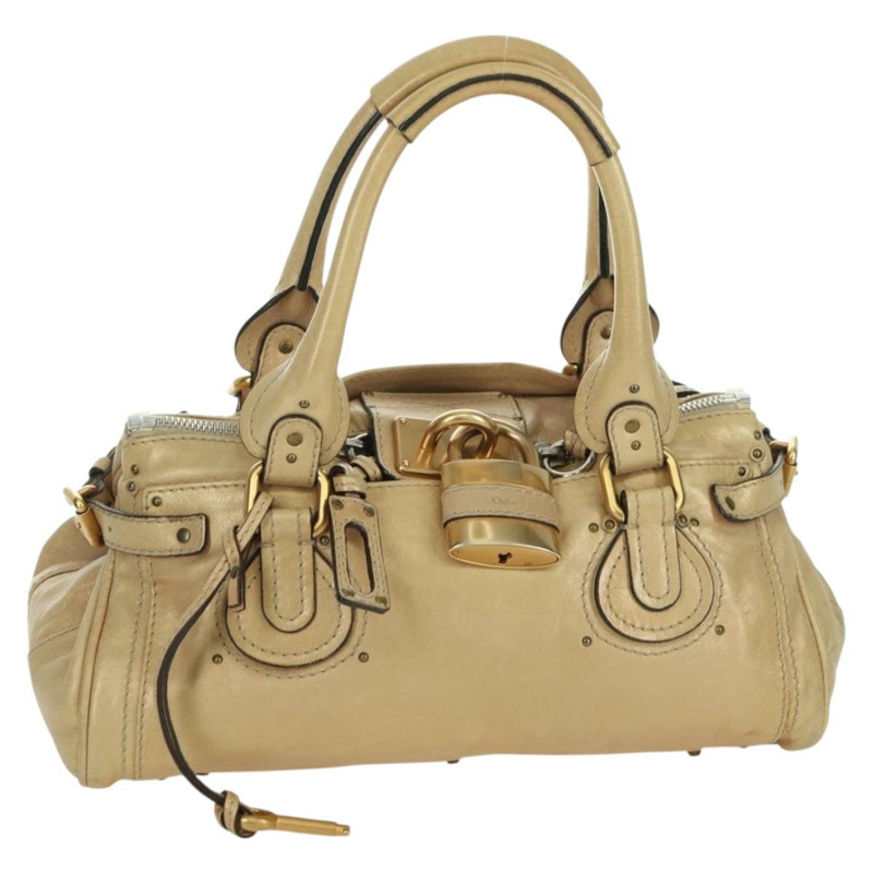 【日本直送】Chloe Paddington 手提包 皮革 金銀 正品 am11229V-0