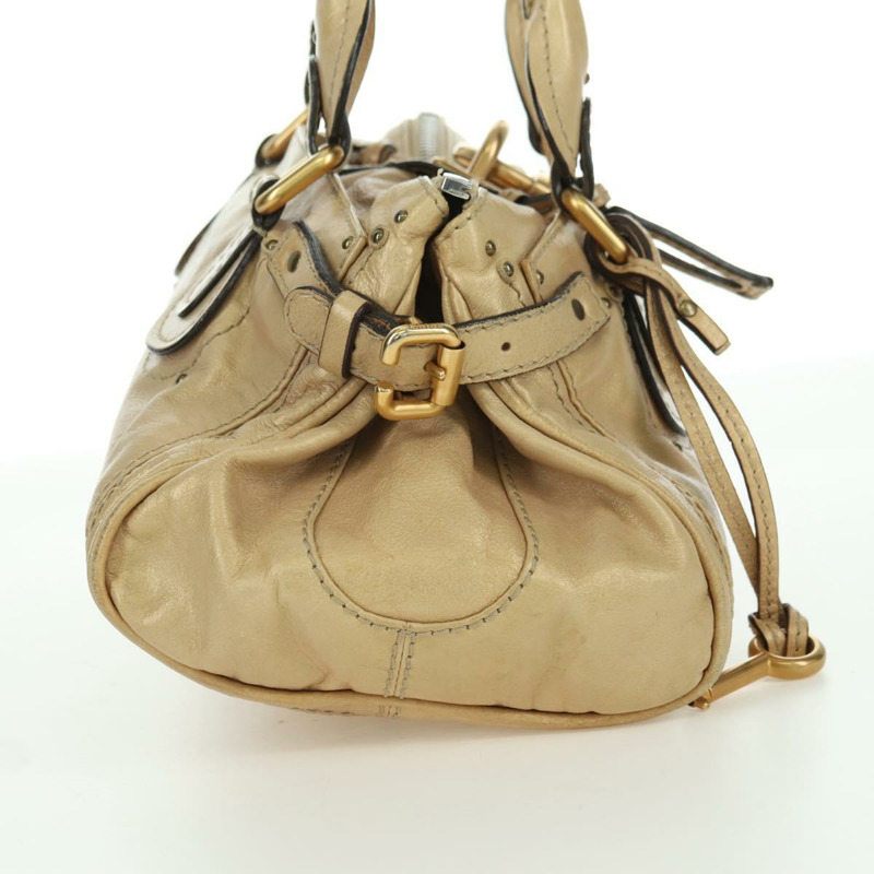 【日本直送】Chloe Paddington 手提包 皮革 金銀 正品 am11229V-3