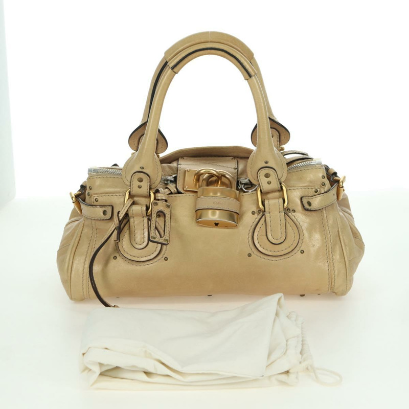 【日本直送】Chloe Paddington 手提包 皮革 金銀 正品 am11229V-11