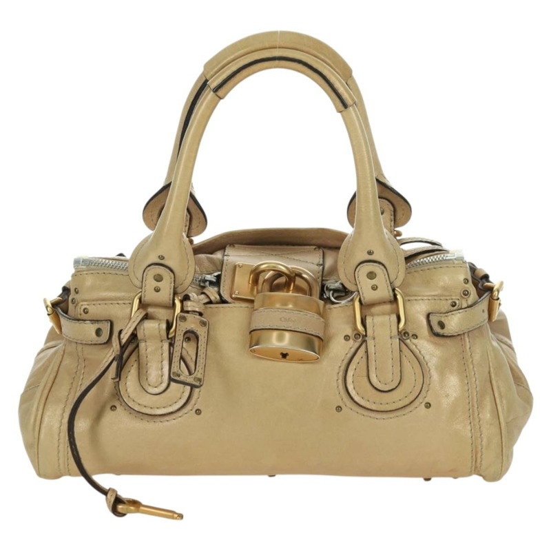 【日本直送】Chloe Paddington 手提包 皮革 金銀 正品 am11229V-12