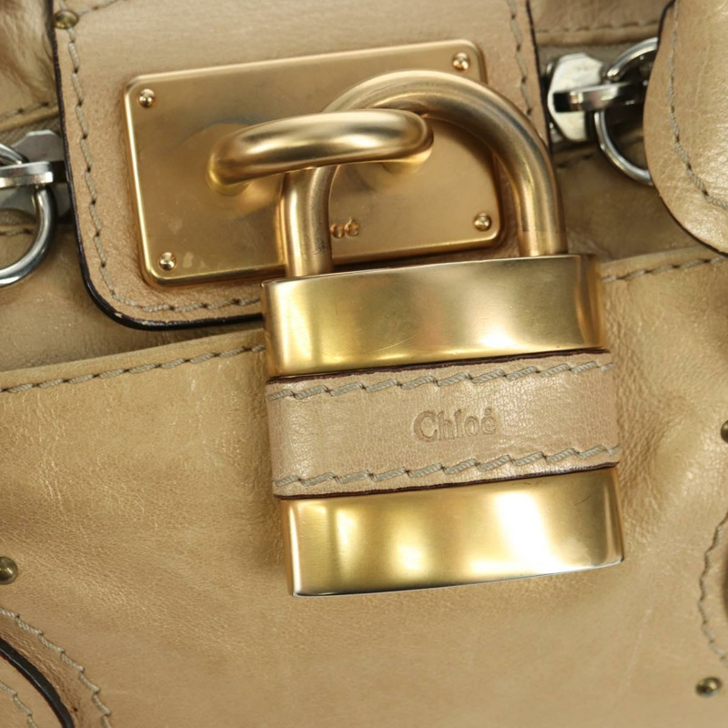 【日本直送】Chloe Paddington 手提包 皮革 金銀 正品 am11229V-17