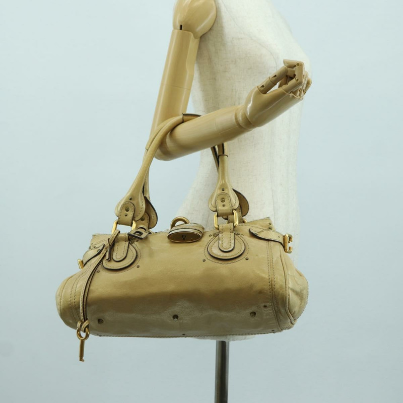 【日本直送】Chloe Paddington 手提包 皮革 金銀 正品 am11229V-25