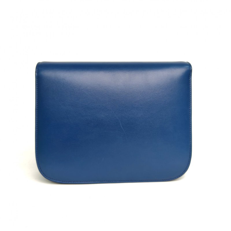 CELINE ClassicBox中號藍色牛皮金扣肩背包-2