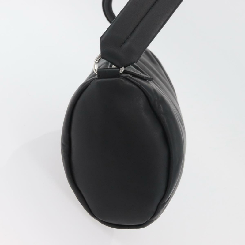 【日本直送】BURBERRY 手提包 皮革 黑色 銀色 正品 174706A-3