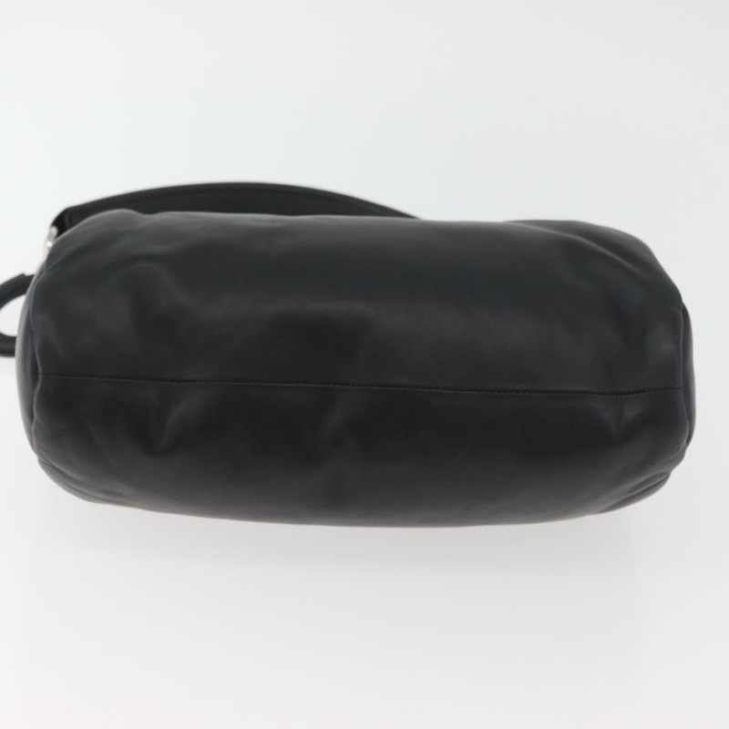 【日本直送】BURBERRY 手提包 皮革 黑色 銀色 正品 174706A-4