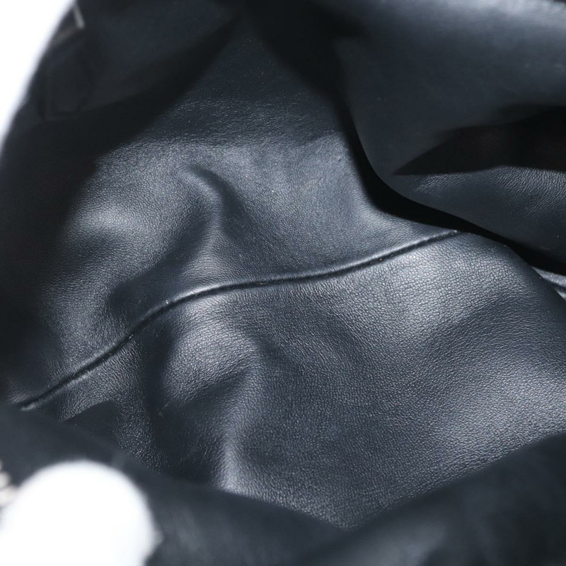 【日本直送】BURBERRY 手提包 皮革 黑色 銀色 正品 174706A-11