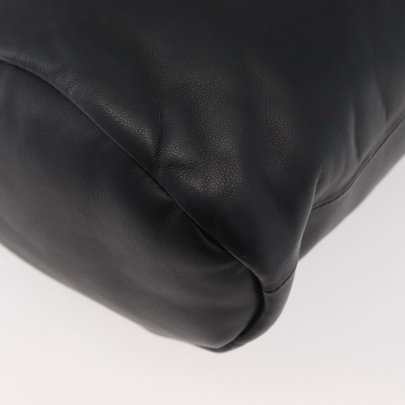 【日本直送】BURBERRY 手提包 皮革 黑色 銀色 正品 174706A-14