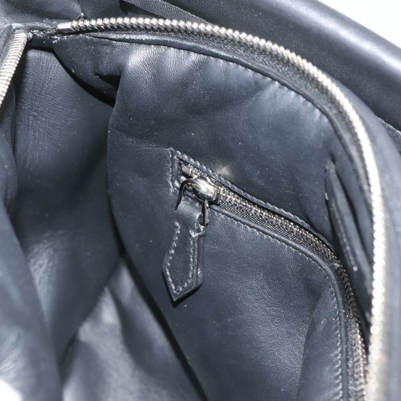 【日本直送】BURBERRY 手提包 皮革 黑色 銀色 正品 174706A-19