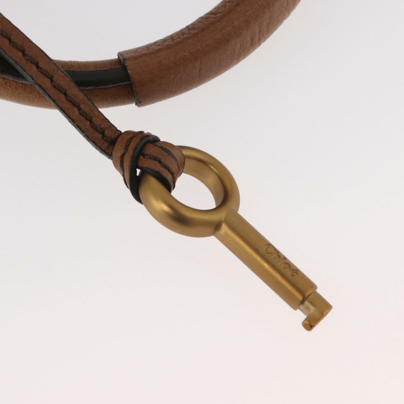 【日本直送】Chloe Paddington 迷你手提包，棕色、銀色、金色皮革，正品 am11269SAV-8