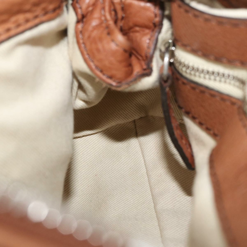 【日本直送】Chloe Paddington 迷你手提包，棕色、銀色、金色皮革，正品 am11269SAV-23