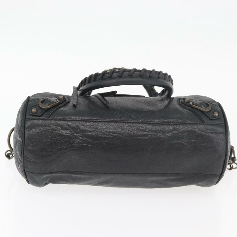 【日本直送】BALENCIAGA 迷你 Twiggy 手提包 皮革 兩用 黑色 138223 正品 am11284V-4