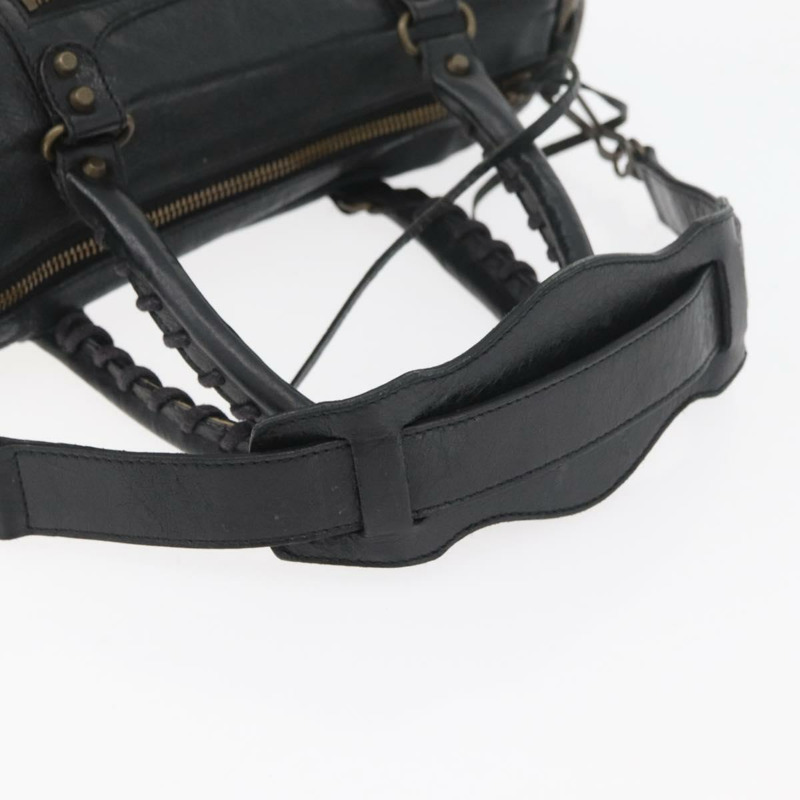 【日本直送】BALENCIAGA 迷你 Twiggy 手提包 皮革 兩用 黑色 138223 正品 am11284V-7