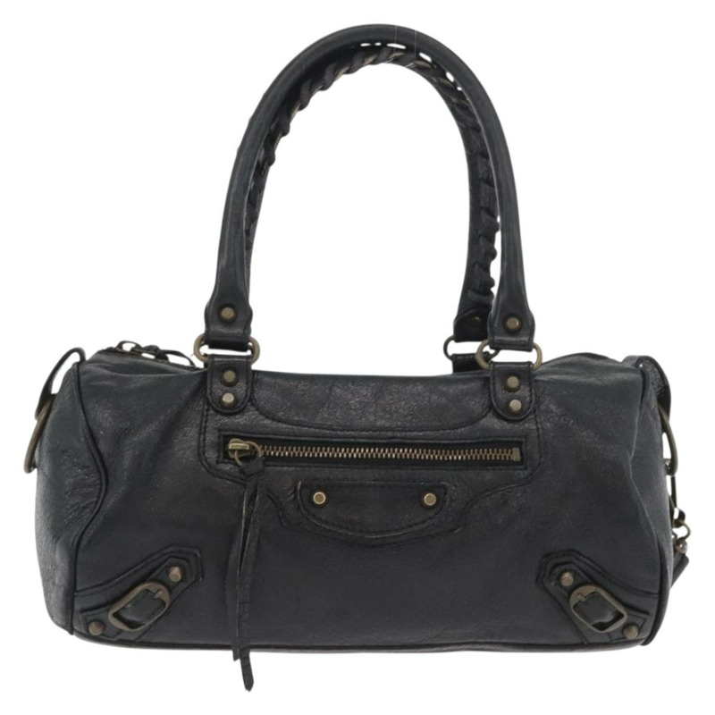 【日本直送】BALENCIAGA 迷你 Twiggy 手提包 皮革 兩用 黑色 138223 正品 am11284V-12