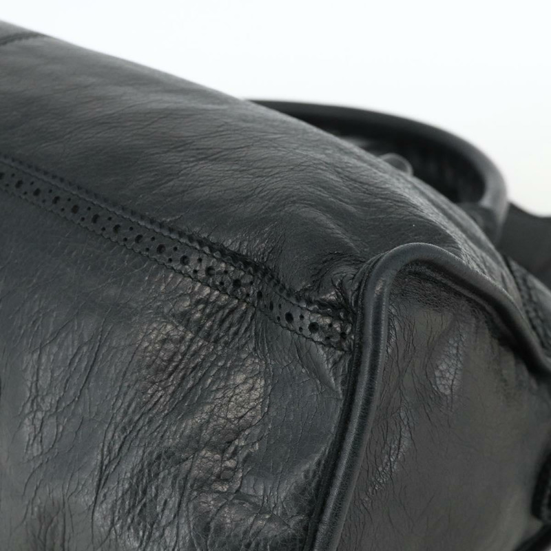 【日本直送】BALENCIAGA Giant City 手提包 皮革 2way 銀黑 235805 Auth am11276SAV-15