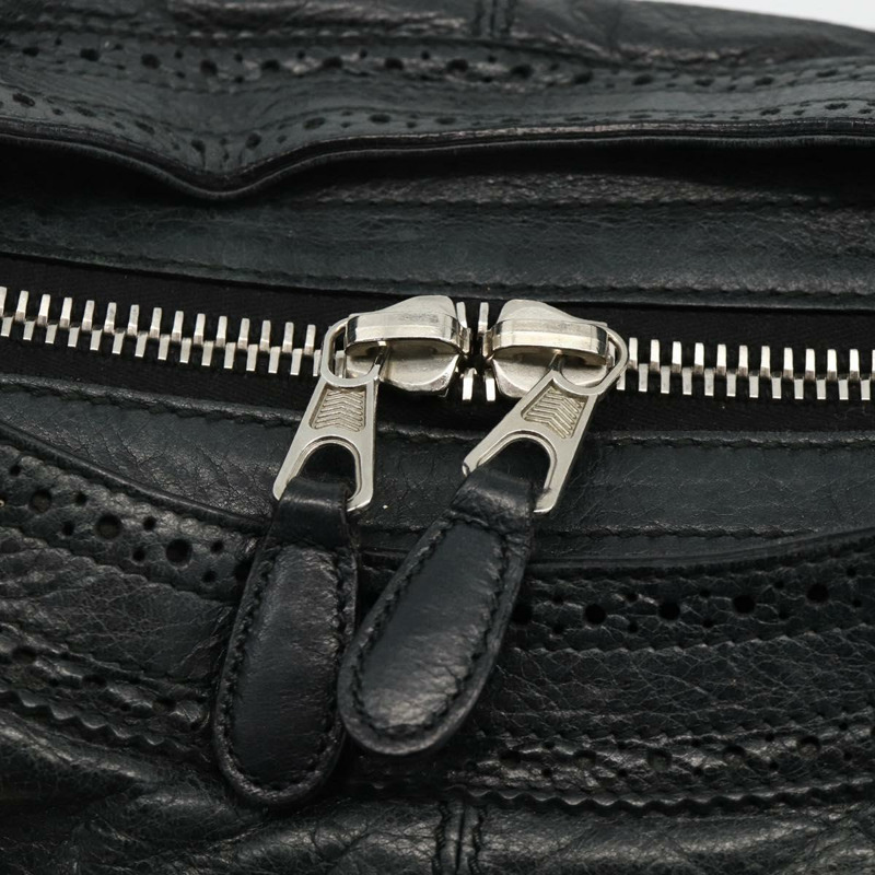 【日本直送】BALENCIAGA Giant City 手提包 皮革 2way 銀黑 235805 Auth am11276SAV-17