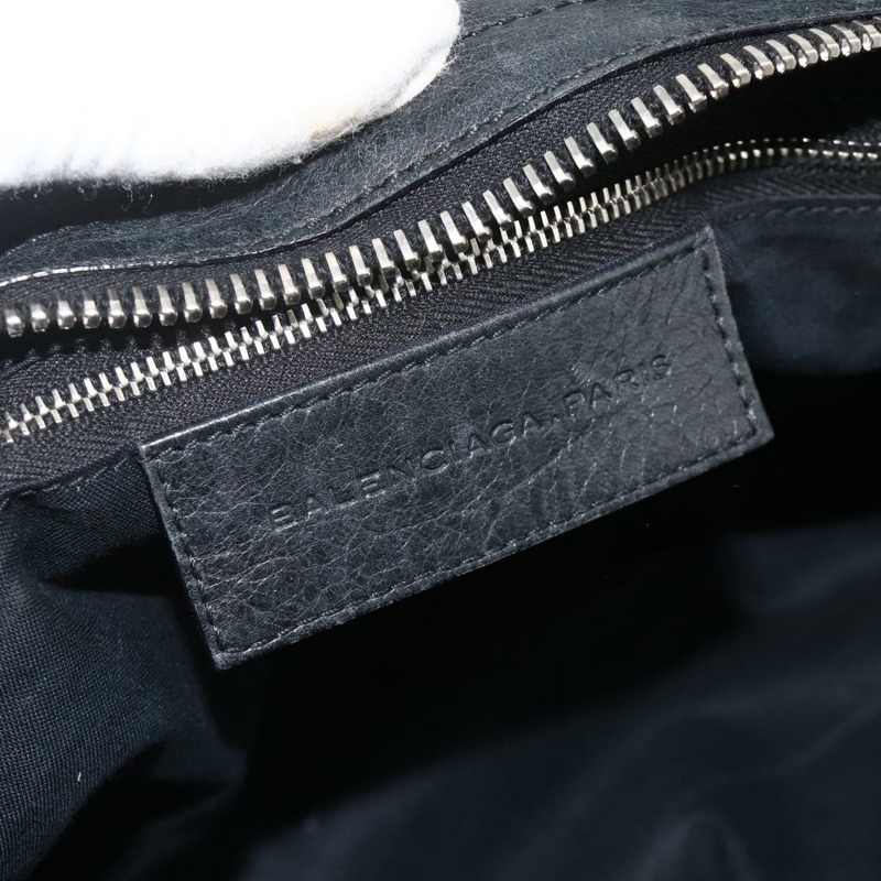 【日本直送】BALENCIAGA Giant City 手提包 皮革 2way 銀黑 235805 Auth am11276SAV-18