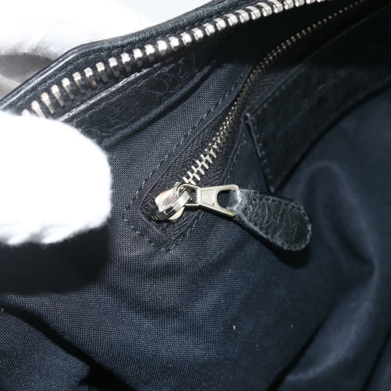 【日本直送】BALENCIAGA Giant City 手提包 皮革 2way 銀黑 235805 Auth am11276SAV-21