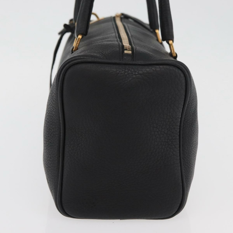 【日本直送】PRADA 手提包 皮革 黑色 金色 BR0090 正品 am11281V-2