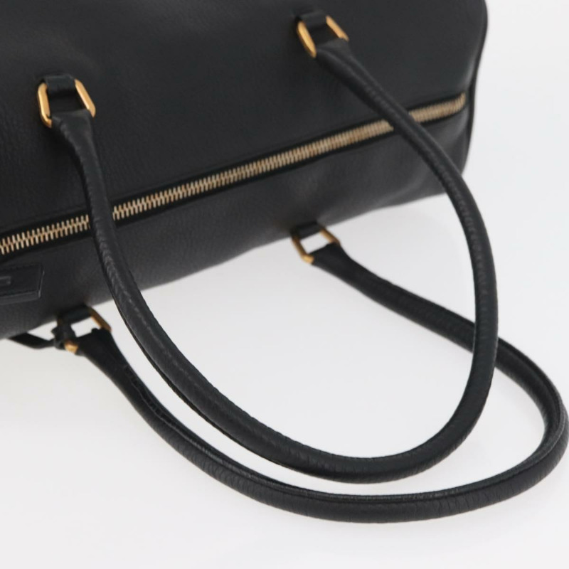 【日本直送】PRADA 手提包 皮革 黑色 金色 BR0090 正品 am11281V-6