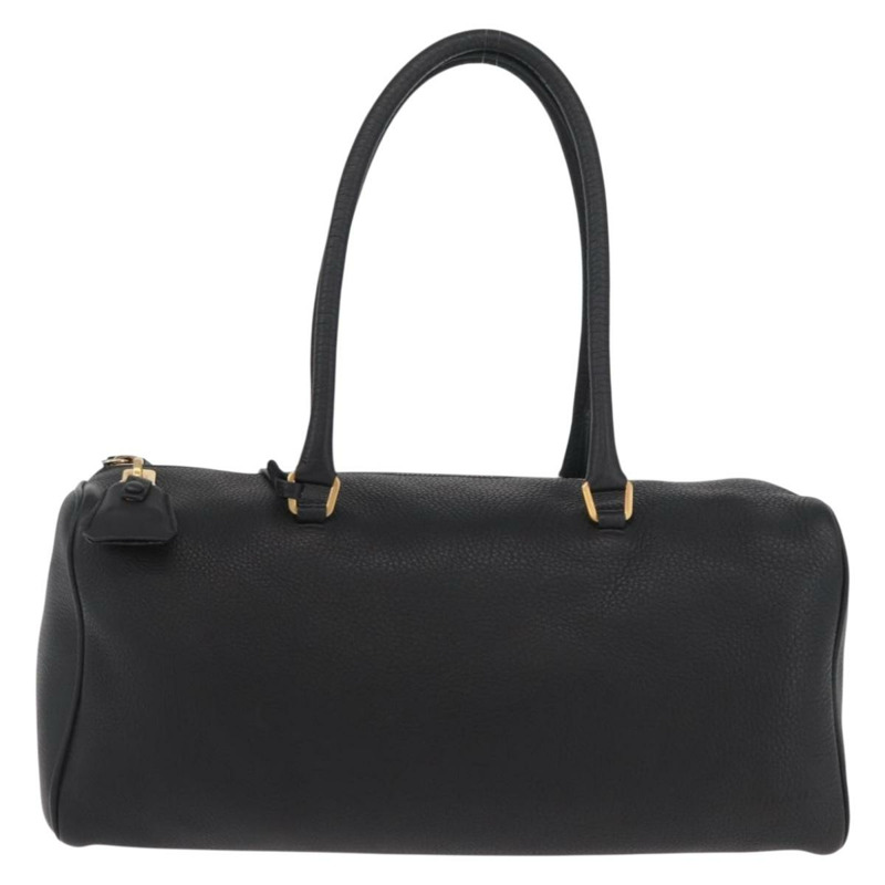 【日本直送】PRADA 手提包 皮革 黑色 金色 BR0090 正品 am11281V-12