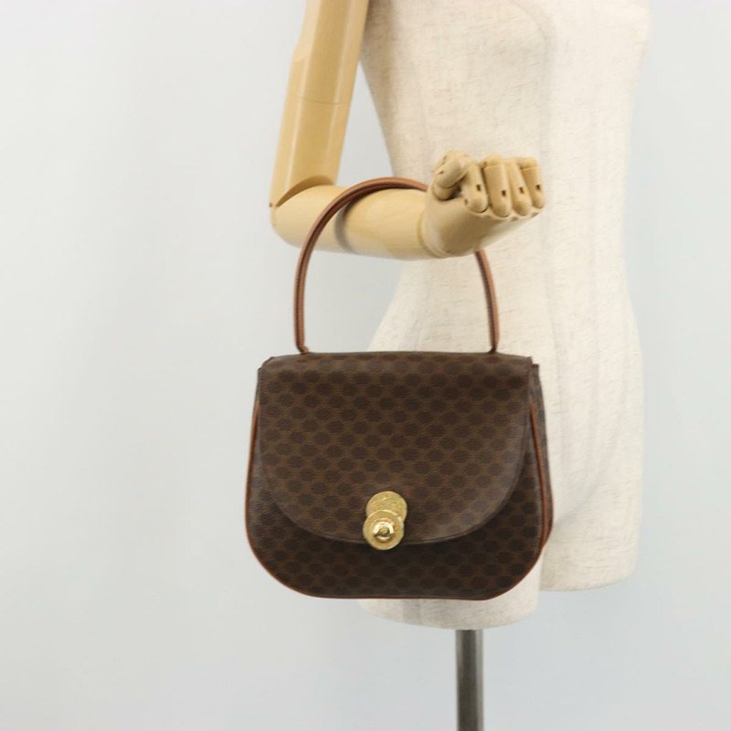 【日本直送】CELINE Macadam帆布星星球手提包 棕色金色 正品 YKZ830A-23