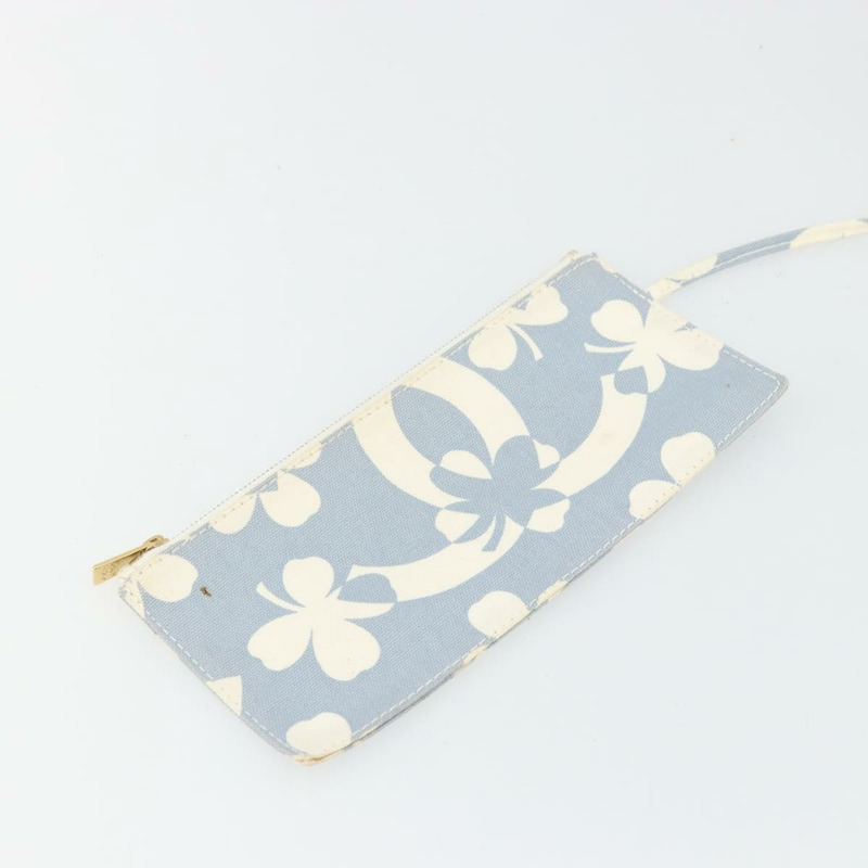 【日本直送】香奈兒 COCO 標誌鏈條單背包帆布淺藍色金色 CC 正品 YKZ826A-19