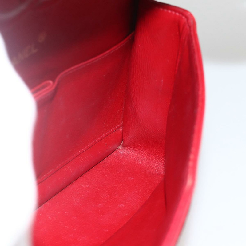 【日本直送】香奈兒 Matelasse 25 雙蓋鏈條包，羊皮材質，紅色，金色雙C標誌，正品編號 166269SAV-21