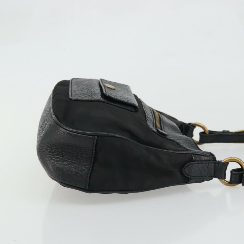 【日本直送】PRADA 單肩包 尼龍皮革 黑色 金色 正品 YKZ1603A-2
