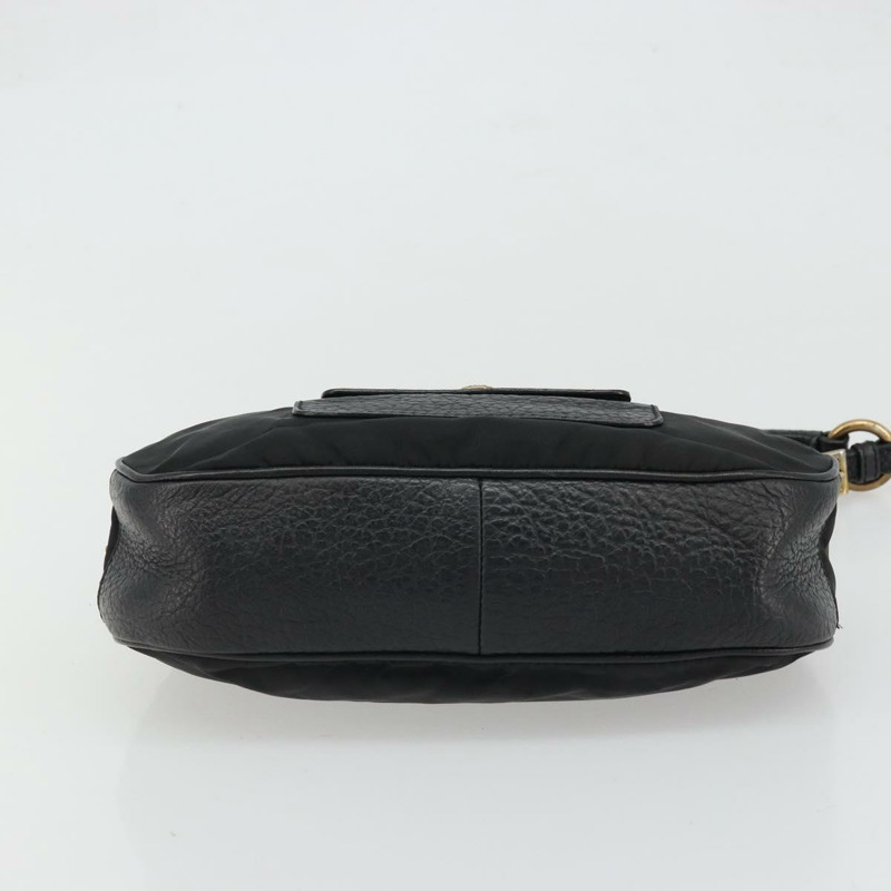 【日本直送】PRADA 單肩包 尼龍皮革 黑色 金色 正品 YKZ1603A-4