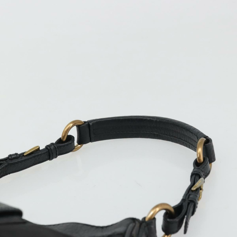 【日本直送】PRADA 單肩包 尼龍皮革 黑色 金色 正品 YKZ1603A-7